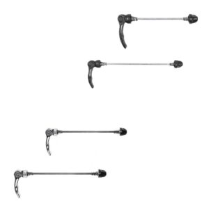 Cierre rápido bicicleta delantero y trasero (par) negro o plata